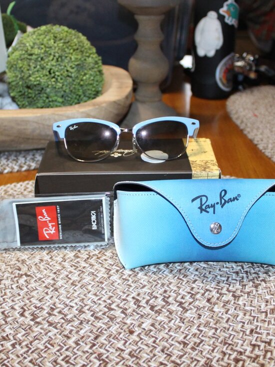 NWT Ray Ban Cathy Clubmaster Periwinkle Blue cat eye Women\'s FABULOUS!! main image 5